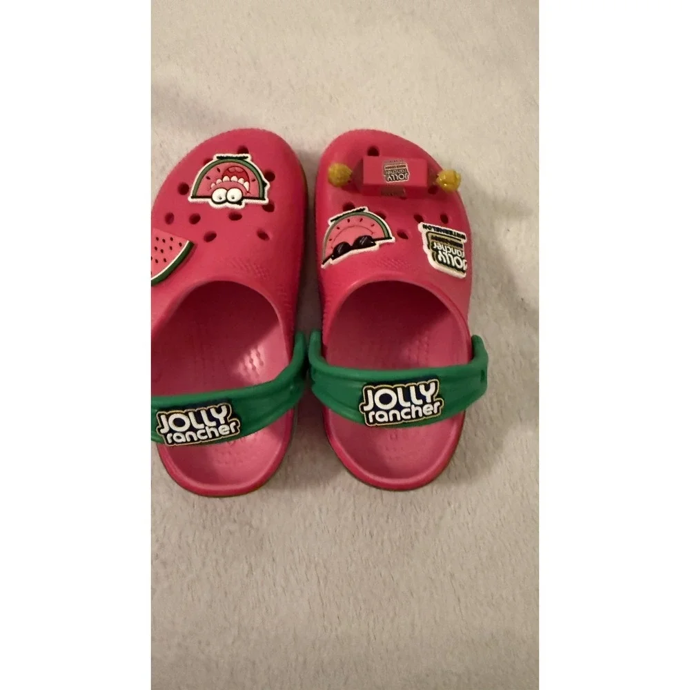 Crocs Jolly Rancher Limited Edition Pink Watermelon Clogs Size 9C Kids Sandals